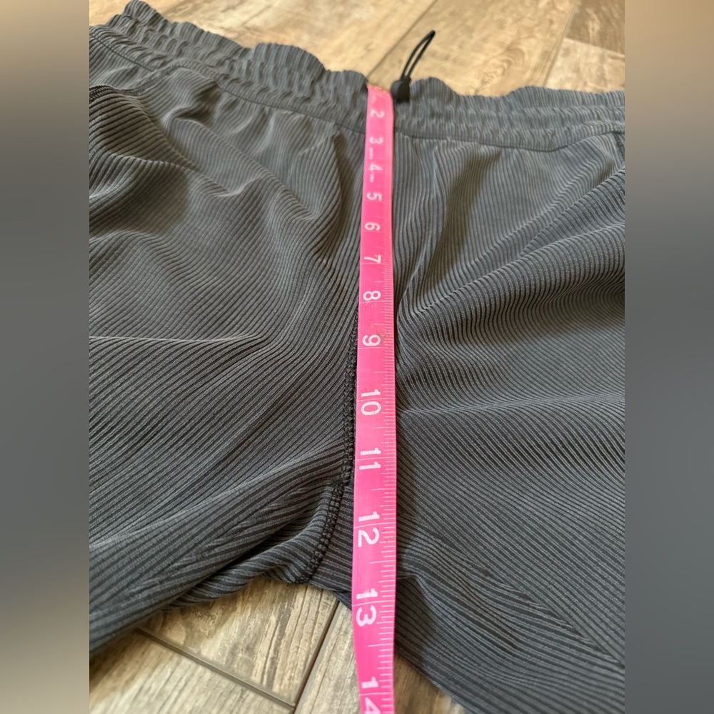 Lululemon Softreme Ribbed High Rise Wide Leg Crop Pants Black Charcoal Size 10 - Picture 6 of 14